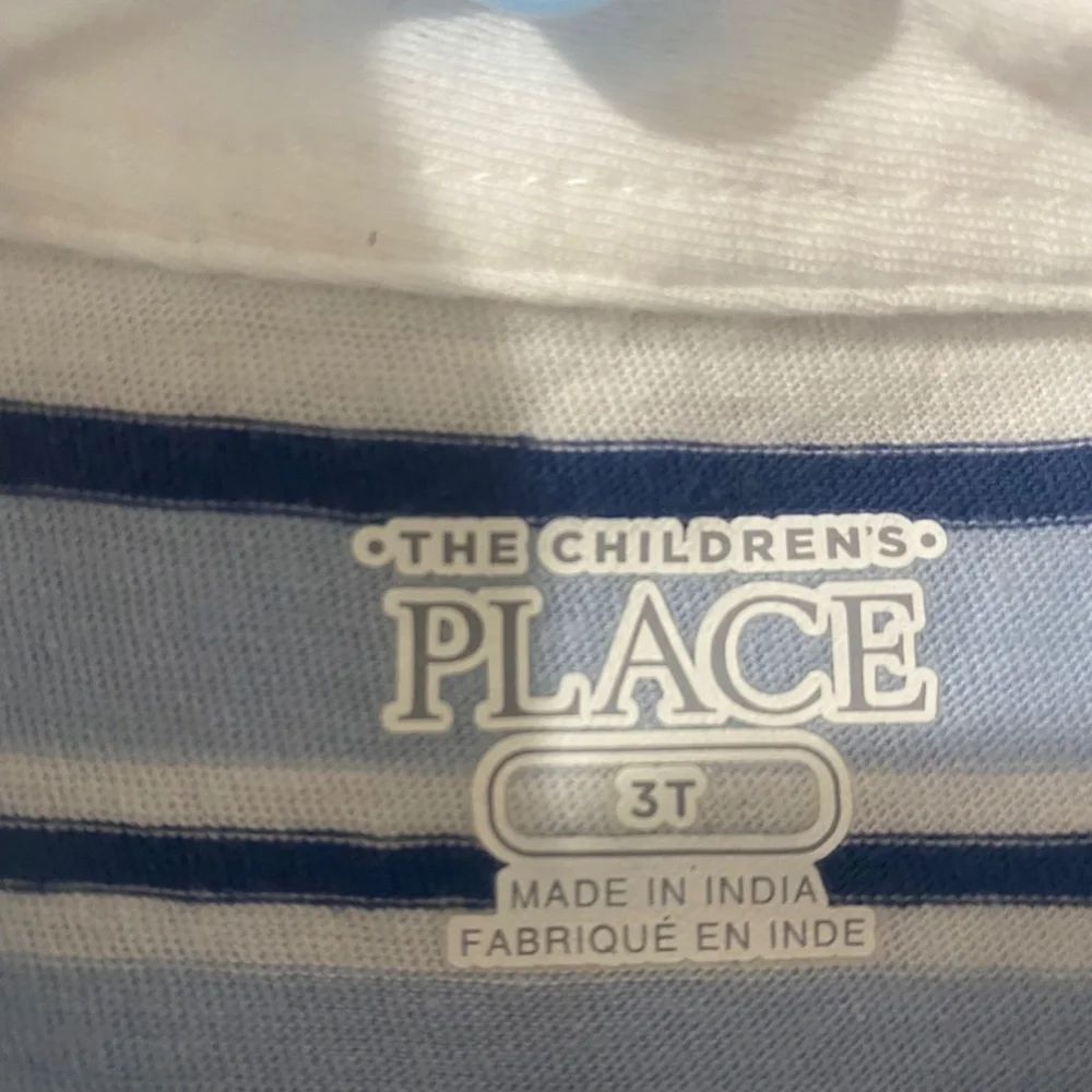 The Children's Place Blue & White Striped Polo Size 3T